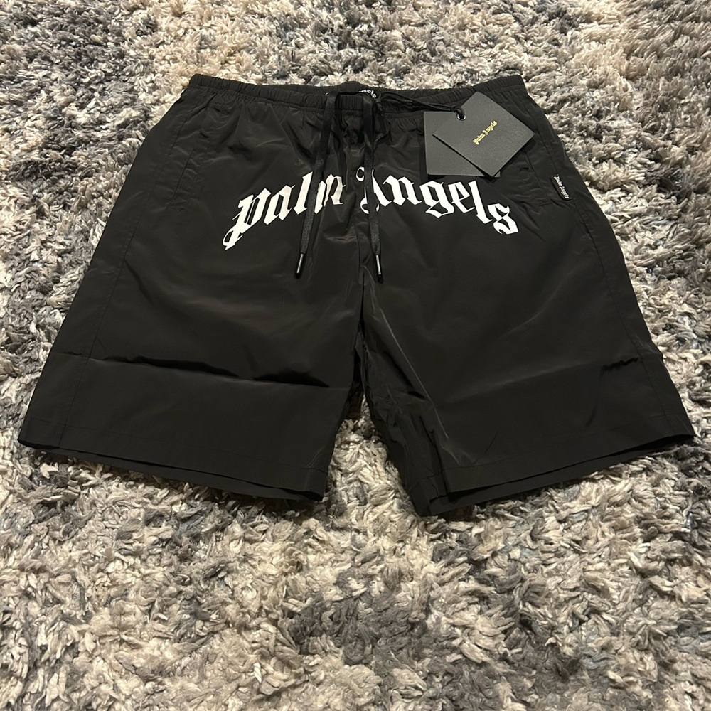 Palm Angels Black Logo Shorts